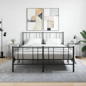 Mesitas noche 2 uds madera ingeniería gris Sonoma 40x40x50 cm de vidaXL, Mesitas de noche - Ref: Foro24-827593, Precio: 57,61...