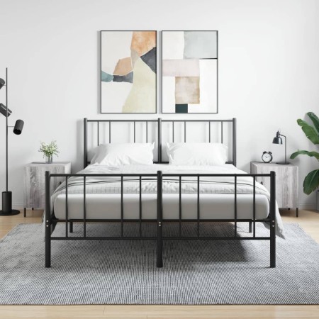 Mesitas noche 2 uds madera ingeniería gris Sonoma 40x40x50 cm de vidaXL, Mesitas de noche - Ref: Foro24-827593, Precio: 58,14...