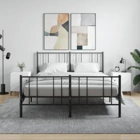 Mesitas de noche 2 uds madera de ingeniería blanco 40x40x50 cm de vidaXL, Mesitas de noche - Ref: Foro24-827565, Precio: 53,8...