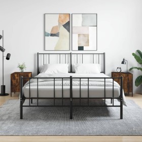 Mesitas noche 2 uds madera ingeniería roble ahumado 40x40x50 cm de vidaXL, Mesitas de noche - Ref: Foro24-827591, Precio: 56,...