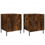 Mesitas noche 2 uds madera ingeniería roble ahumado 40x40x50 cm de vidaXL, Mesitas de noche - Ref: Foro24-827591, Precio: 56,...