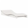 Tumbona de madera maciza de pino blanca 205x80x31,5 cm en Tumbonas | Comprar online en Foru.es