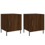 Mesitas noche 2 uds madera ingeniería marrón roble 40x40x50 cm de vidaXL, Mesitas de noche - Ref: Foro24-827595, Precio: 58,1...