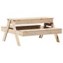 Mesa de pícnic con arenero para niños madera maciza de pino en Mesas de jardín | Comprar online en Foru.es