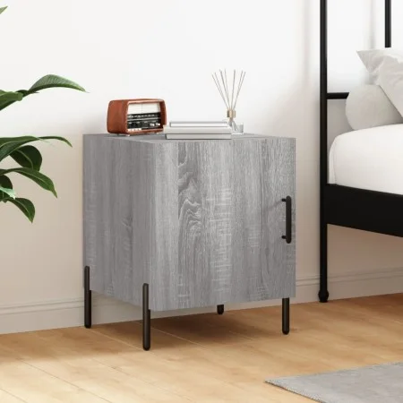Sonoma gray engineered wood bedside table 40x40x50 cm by vidaXL, Nightstands - Ref: Foro24-827592, Price: 33,19 €, Discount: %