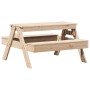 Mesa de picnic para niños madera maciza de pino 88x97x52 cm en Mesas de jardín | Comprar online en Foru.es