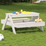 Mesa de pícnic para niños madera maciza pino blanco 88x97x52 cm en Mesas de jardín | Comprar online en Foru.es