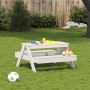 Mesa de pícnic para niños madera maciza pino blanco 88x97x52 cm en Mesas de jardín | Comprar online en Foru.es