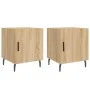 Nightstands 2 pcs engineered wood Sonoma oak 40x40x50 cm by vidaXL, Nightstands - Ref: Foro24-827603, Price: 53,43 €, Discoun...