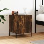 Mesita de noche madera de ingeniería roble ahumado 40x40x50 cm de vidaXL, Mesitas de noche - Ref: Foro24-827590, Precio: 32,4...