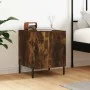 Smoked oak engineered wood bedside table 40x40x50 cm by vidaXL, Nightstands - Ref: Foro24-827590, Price: 32,19 €, Discount: %