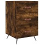 Mesita de noche madera de ingeniería roble ahumado 40x40x66 cm de vidaXL, Mesitas de noche - Ref: Foro24-827633, Precio: 49,1...