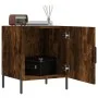 Smoked oak engineered wood bedside table 40x40x50 cm by vidaXL, Nightstands - Ref: Foro24-827590, Price: 32,19 €, Discount: %