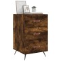 Mesita de noche madera de ingeniería roble ahumado 40x40x66 cm de vidaXL, Mesitas de noche - Ref: Foro24-827633, Precio: 49,1...