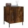 Smoked oak engineered wood bedside table 40x40x50 cm by vidaXL, Nightstands - Ref: Foro24-827590, Price: 32,19 €, Discount: %
