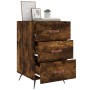 Mesita de noche madera de ingeniería roble ahumado 40x40x66 cm de vidaXL, Mesitas de noche - Ref: Foro24-827633, Precio: 49,1...