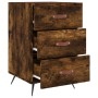 Mesita de noche madera de ingeniería roble ahumado 40x40x66 cm de vidaXL, Mesitas de noche - Ref: Foro24-827633, Precio: 49,1...