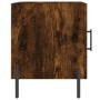 Mesita de noche madera de ingeniería roble ahumado 40x40x50 cm de vidaXL, Mesitas de noche - Ref: Foro24-827590, Precio: 32,4...