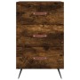 Mesita de noche madera de ingeniería roble ahumado 40x40x66 cm de vidaXL, Mesitas de noche - Ref: Foro24-827633, Precio: 49,1...