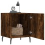 Mesita de noche madera de ingeniería roble ahumado 40x40x50 cm de vidaXL, Mesitas de noche - Ref: Foro24-827606, Precio: 31,6...