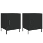 Mesitas de noche 2 uds madera de ingeniería negro 40x40x50 cm de vidaXL, Mesitas de noche - Ref: Foro24-827583, Precio: 58,47...