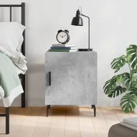 Mesita de noche madera de ingeniería gris hormigón 40x40x50 cm de vidaXL, Mesitas de noche - Ref: Foro24-827604, Precio: 31,1...