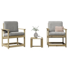 Juego de muebles de jardín 3 pzas madera de pino impregnada en Sillas de jardín | Comprar online en Foru.es