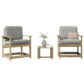 Juego de muebles de jardín 3 pzas madera de pino impregnada en Sillas de jardín | Comprar online en Foru.es