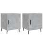Mesitas noche 2 uds madera ingeniería gris hormigón 40x40x50 cm de vidaXL, Mesitas de noche - Ref: Foro24-827605, Precio: 53,...