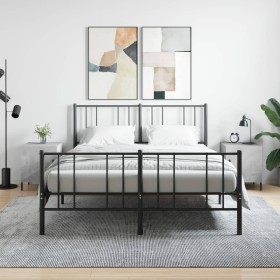Mesitas noche 2 uds madera ingeniería gris hormigón 40x40x50 cm de vidaXL, Mesitas de noche - Ref: Foro24-827589, Precio: 62,...