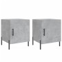Mesitas noche 2 uds madera ingeniería gris hormigón 40x40x50 cm de vidaXL, Mesitas de noche - Ref: Foro24-827589, Precio: 62,...