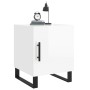 Mesita de noche madera de ingeniería blanco brillo 40x40x50 cm de vidaXL, Mesitas de noche - Ref: Foro24-827616, Precio: 49,5...