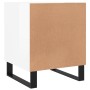 Mesita de noche madera de ingeniería blanco brillo 40x40x50 cm de vidaXL, Mesitas de noche - Ref: Foro24-827616, Precio: 49,5...