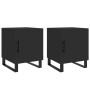 Mesitas de noche 2 uds madera de ingeniería negro 40x40x50 cm de vidaXL, Mesitas de noche - Ref: Foro24-827615, Precio: 83,38...