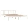 Estructura de cama de madera maciza blanco 160x200 cm de vidaXL, Camas y somieres - Ref: Foro24-814895, Precio: 102,51 €, Des...