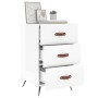 Mesita de noche madera de ingeniería blanco brillo 40x40x66 cm de vidaXL, Mesitas de noche - Ref: Foro24-827630, Precio: 65,4...