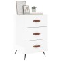 Mesita de noche madera de ingeniería blanco brillo 40x40x66 cm de vidaXL, Mesitas de noche - Ref: Foro24-827630, Precio: 65,4...