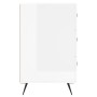 Mesita de noche madera de ingeniería blanco brillo 40x40x66 cm de vidaXL, Mesitas de noche - Ref: Foro24-827630, Precio: 65,4...