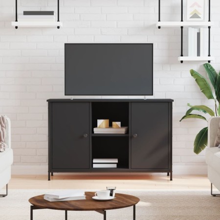 Mueble de TV madera de ingeniería negro 100x35x65 cm en Muebles TV | Comprar online en Foru.es