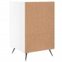 Mesita de noche madera de ingeniería blanco brillo 40x40x66 cm de vidaXL, Mesitas de noche - Ref: Foro24-827630, Precio: 65,4...
