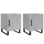 Mesitas noche 2 uds madera ingeniería gris hormigón 40x40x50 cm de vidaXL, Mesitas de noche - Ref: Foro24-827621, Precio: 59,...