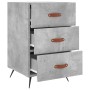 Mesita de noche madera de ingeniería gris hormigón 40x40x66 cm de vidaXL, Mesitas de noche - Ref: Foro24-827632, Precio: 59,9...