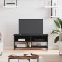Mueble de TV madera contrachapada negro 100x35x45 cm en Muebles TV | Comprar online en Foru.es