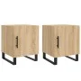 Bedside tables 2 units engineered wood Sonoma oak 40x40x50 cm by vidaXL, Nightstands - Ref: Foro24-827619, Price: 58,93 €, Di...