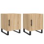 Mesitas noche 2 uds madera ingeniería roble Sonoma 40x40x50 cm de vidaXL, Mesitas de noche - Ref: Foro24-827619, Precio: 59,4...