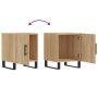 Mesitas noche 2 uds madera ingeniería roble Sonoma 40x40x50 cm de vidaXL, Mesitas de noche - Ref: Foro24-827619, Precio: 59,4...