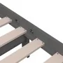 Estructura de cama de madera maciza gris 160x200 cm de vidaXL, Camas y somieres - Ref: Foro24-814896, Precio: 119,94 €, Descu...