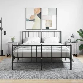 Bedside tables 2 units engineered wood gray Sonoma 40x40x50 cm by vidaXL, Nightstands - Ref: Foro24-827625, Price: 61,15 €, D...