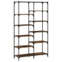 Estantería hierro madera ingeniería roble ahumado 100x32x170 cm en Librerías y estanterías | Comprar online en Foru.es