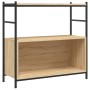 Estantería hierro madera ingeniería roble Sonoma 80x30x78,5 cm en Librerías y estanterías | Comprar online en Foru.es